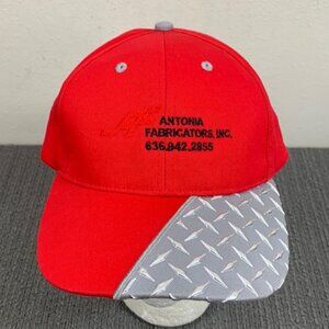Antonia Fabricators Baseball Hat Mens Adjustable Red Silver Treads Missouri Cap
